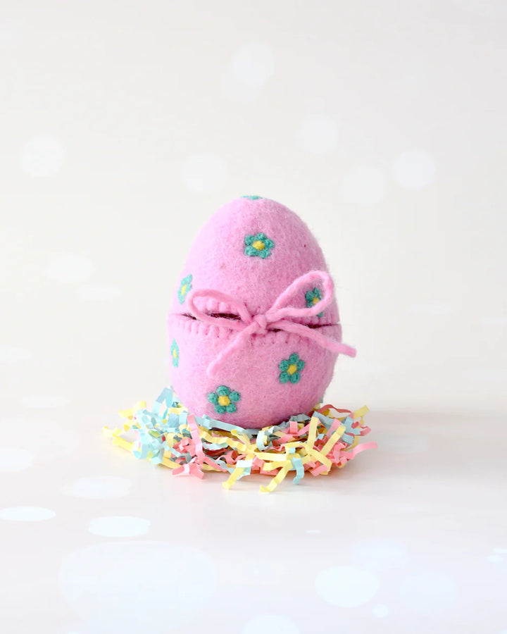Felt Surprise Egg - with Yellow Duckling Inside