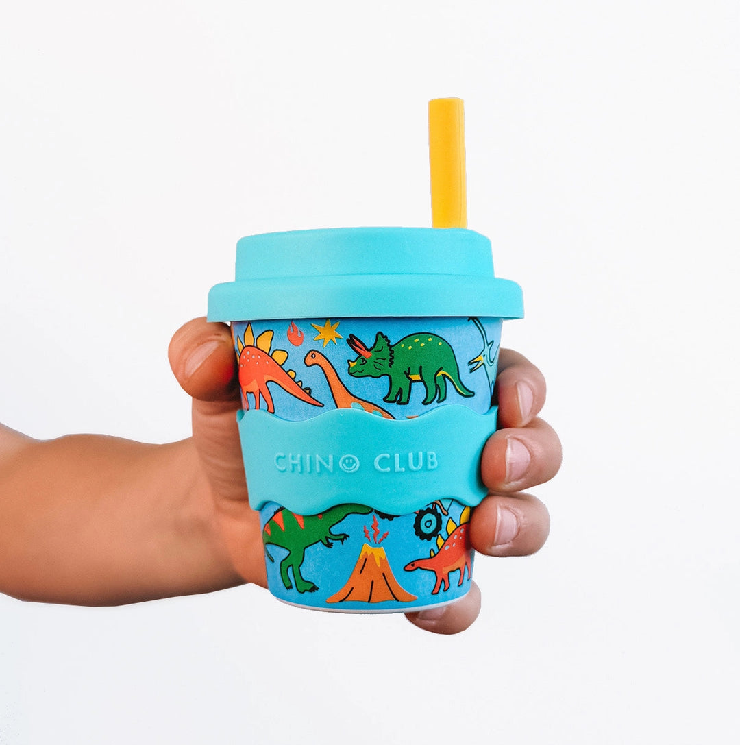 Dinosaurs and Monster Trucks Kids Keep Cup 240ml + Straw