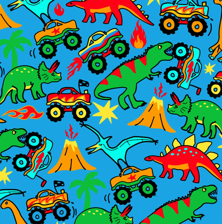 Dinosaurs and Monster Trucks Kids Keep Cup 240ml + Straw