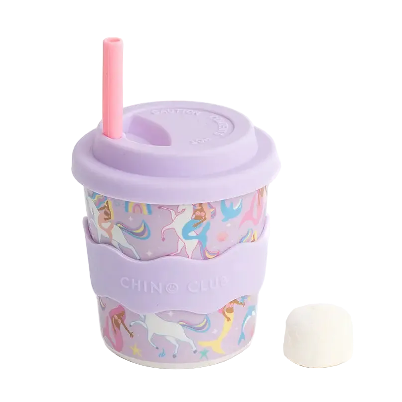 Mermaids and Unicorns Kids Keep Cup 240ml + Straw