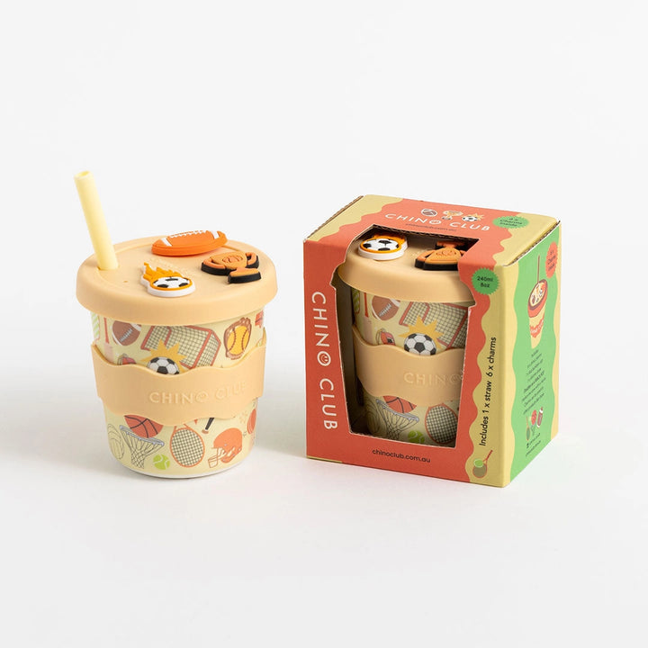Chino Charm Sports Kids Keep Cup 240ml + Straw