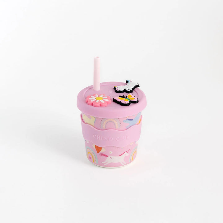 Chino Charm Unicorn Kids Keep Cup 240ml + Straw