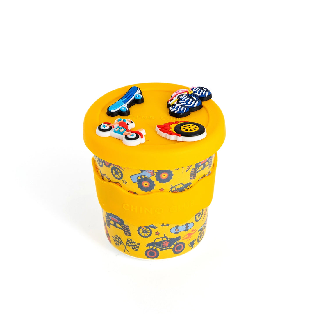 Chino Charm Wheelies Kids Keep Cup 240ml + Straw