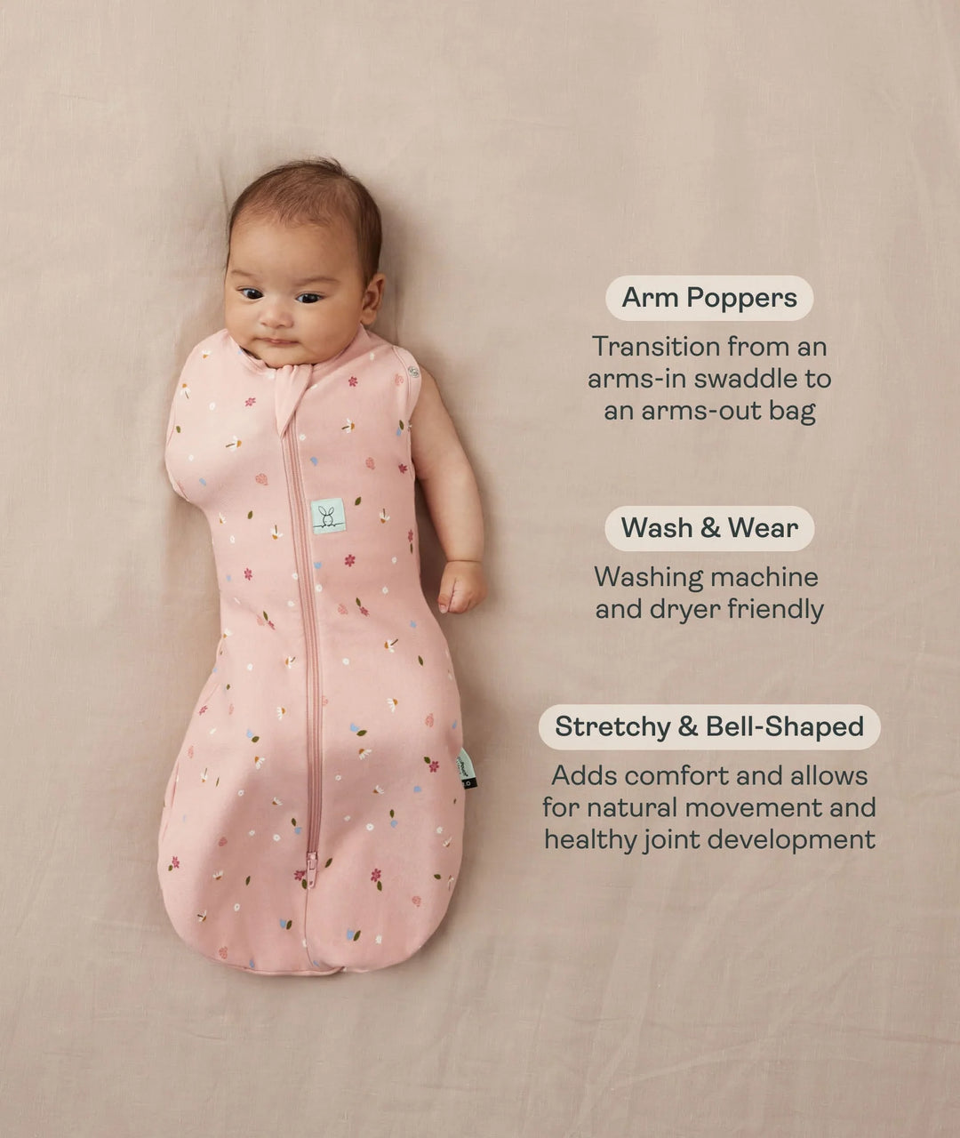 ergoPouch Cocoon Zip Swaddle Bag 1.0 TOG - Savannah