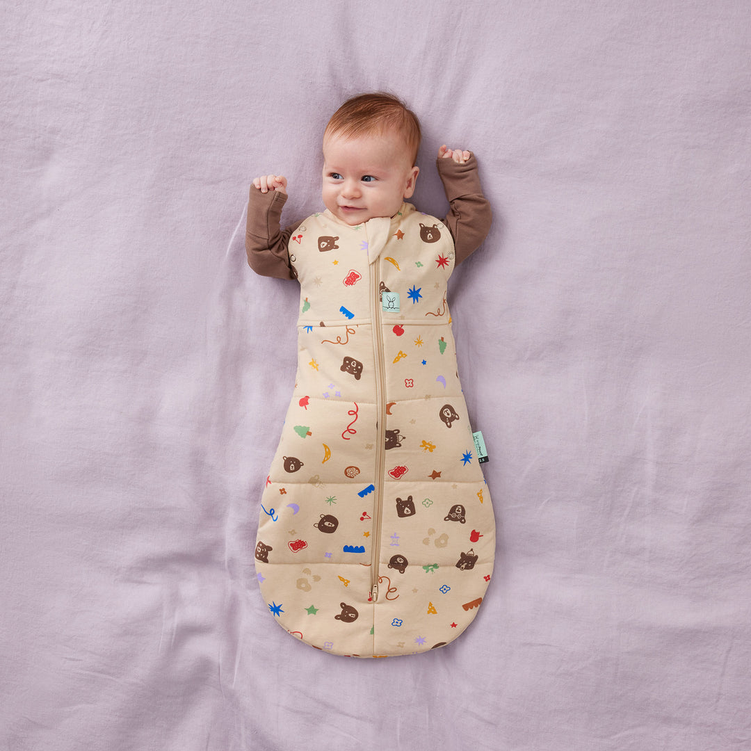 ergoPouch Cocoon Zip Swaddle Bag 2.5 TOG - Teddy Bear Party | 6-12 Months
