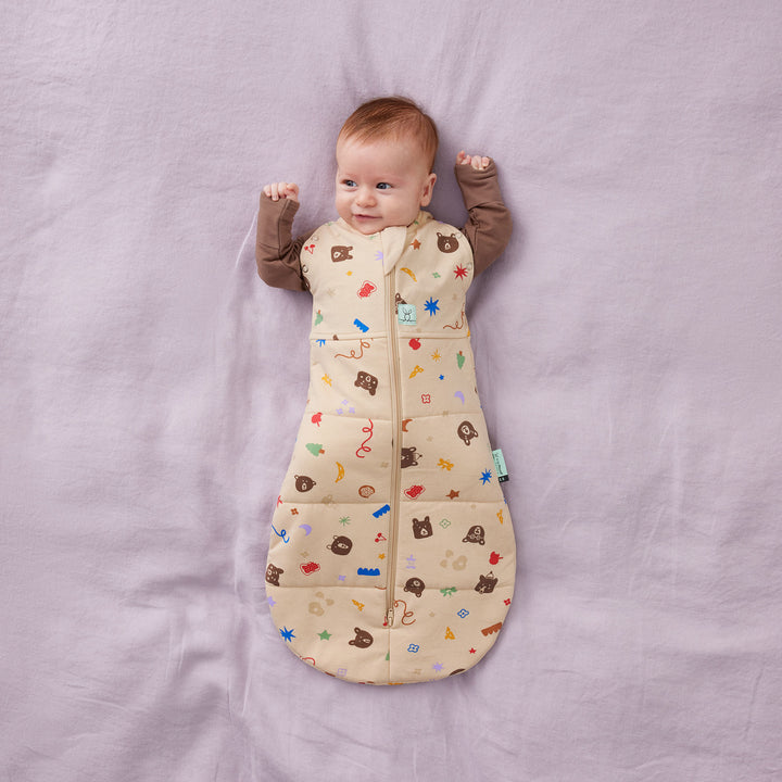 ergoPouch Cocoon Zip Swaddle Bag 2.5 TOG - Teddy Bear Party | 6-12 Months