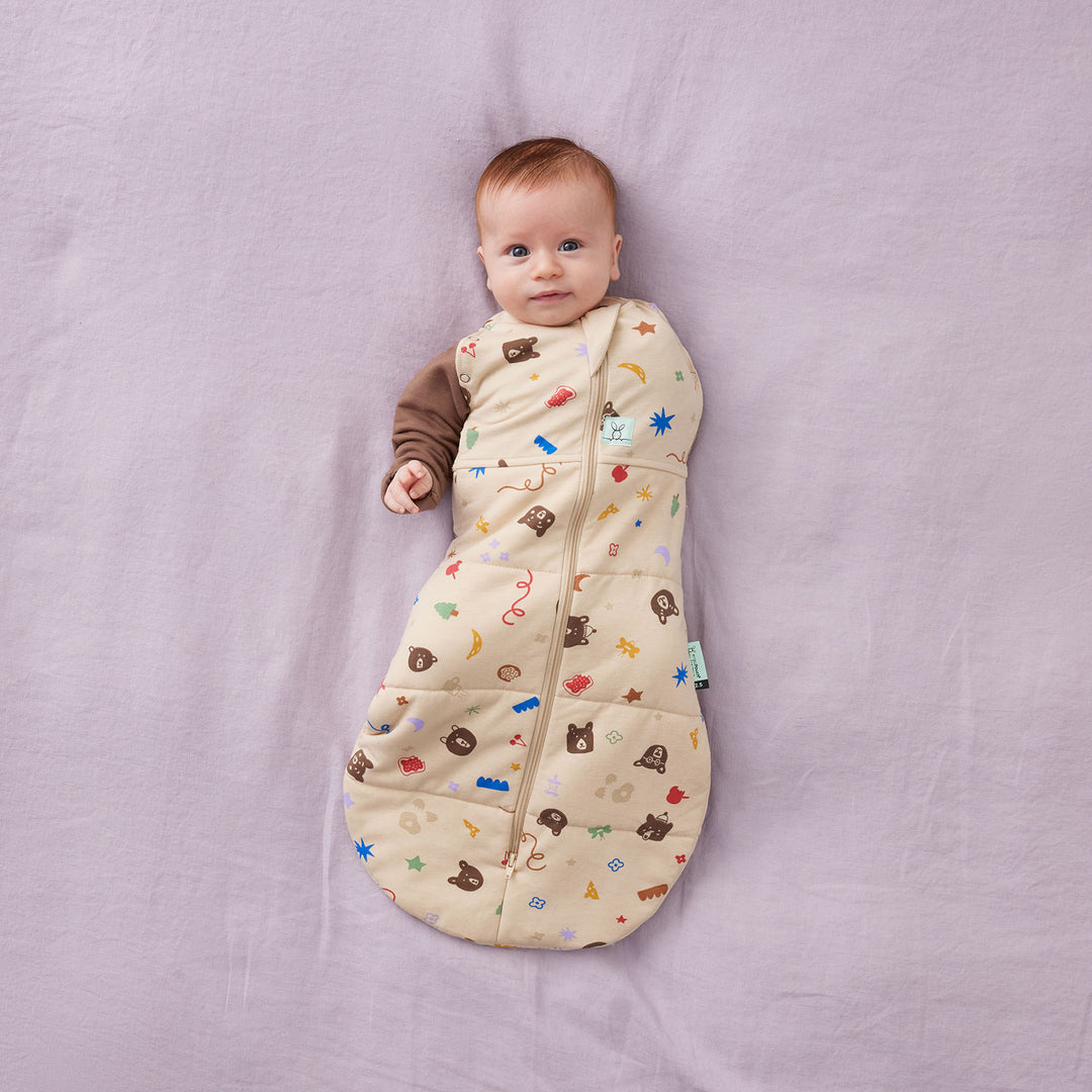 ergoPouch Cocoon Zip Swaddle Bag 2.5 TOG - Teddy Bear Party | 6-12 Months