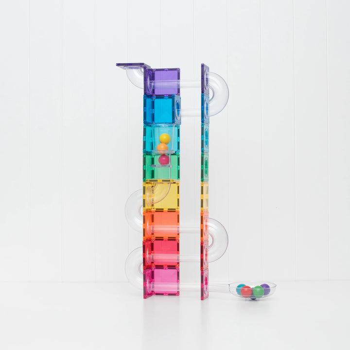 Connetix Magnetic Tiles Ball Run Bright Pack 114 Pieces