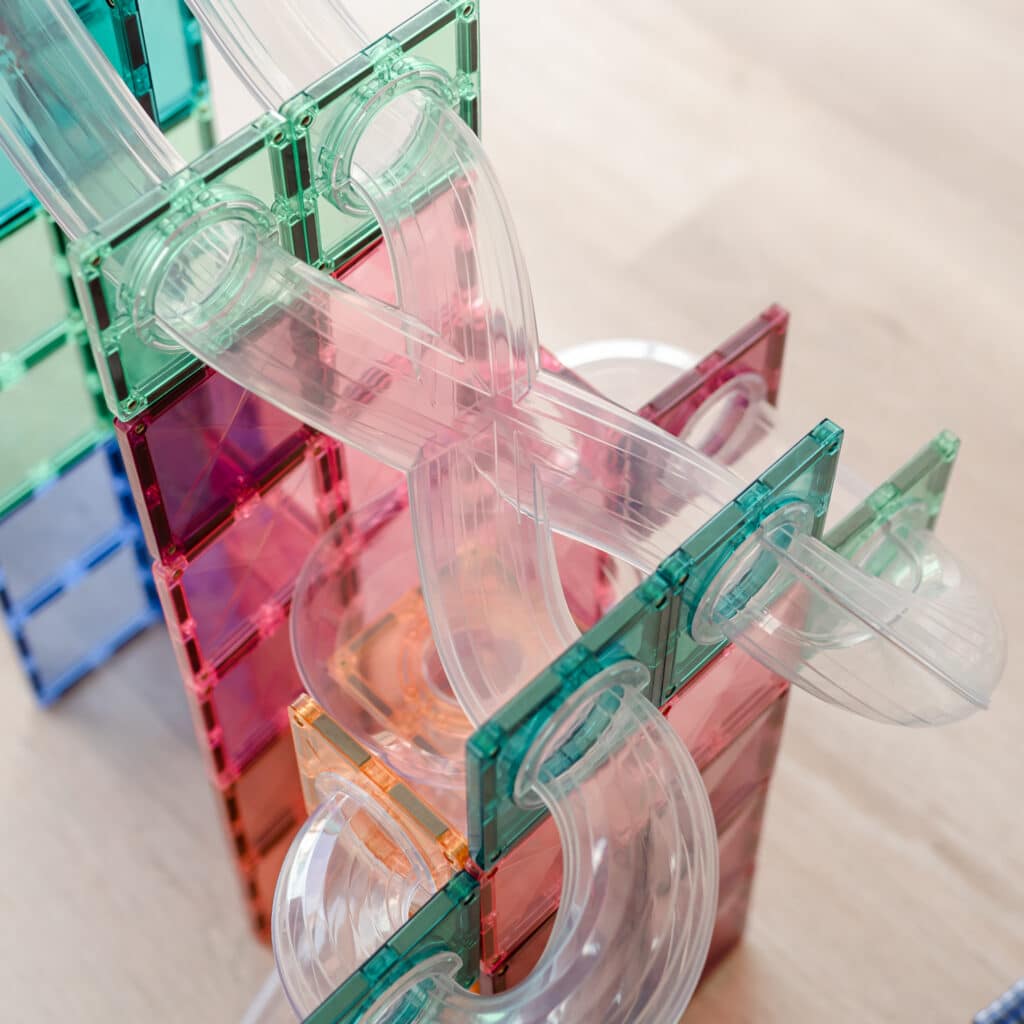 Connetix Magnetic Tiles Pastel Ball Run 80 Piece Pack