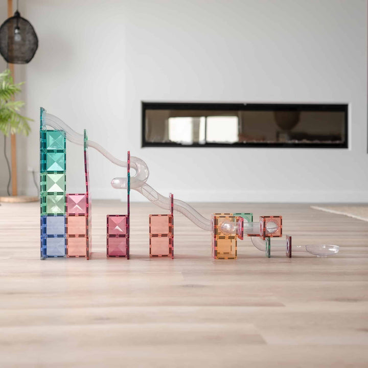 Connetix Magnetic Tiles Pastel Ball Run 80 Piece Pack