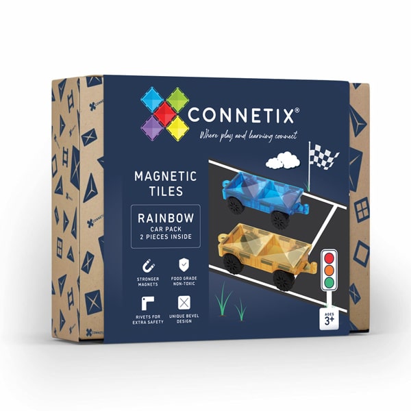 Connetix Magnetic Tiles Rainbow Car Pack
