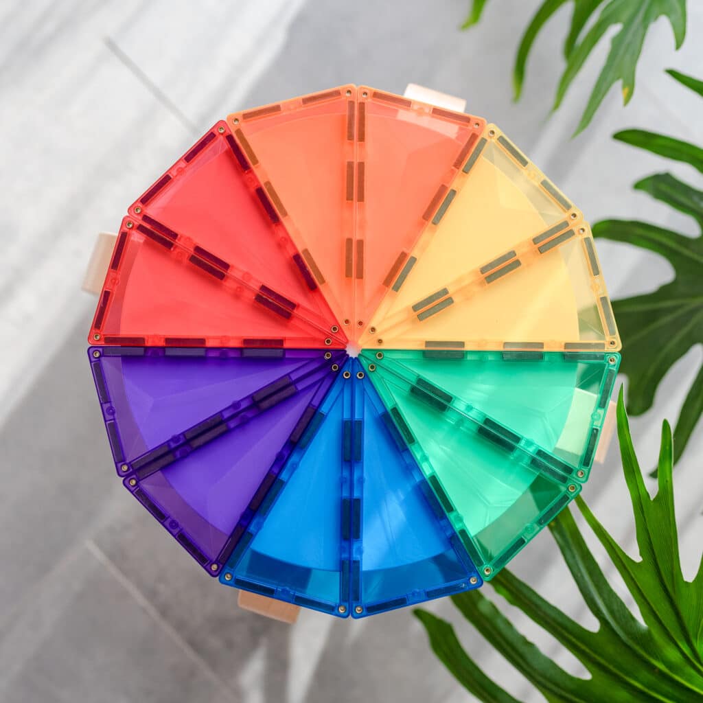 Connetix Magnetic Tiles Rainbow Geometry Pack 30 Piece