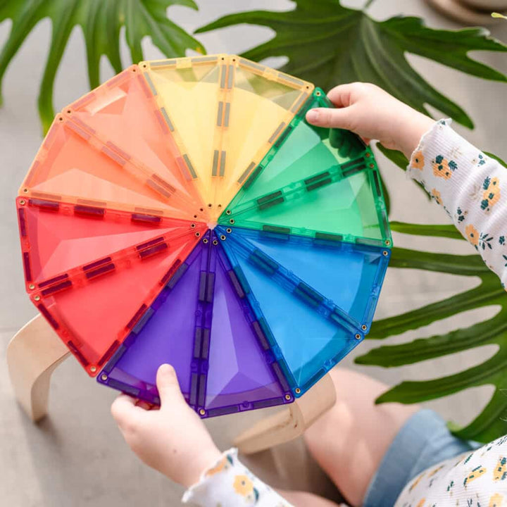 Connetix Magnetic Tiles Rainbow Geometry Pack 30 Piece