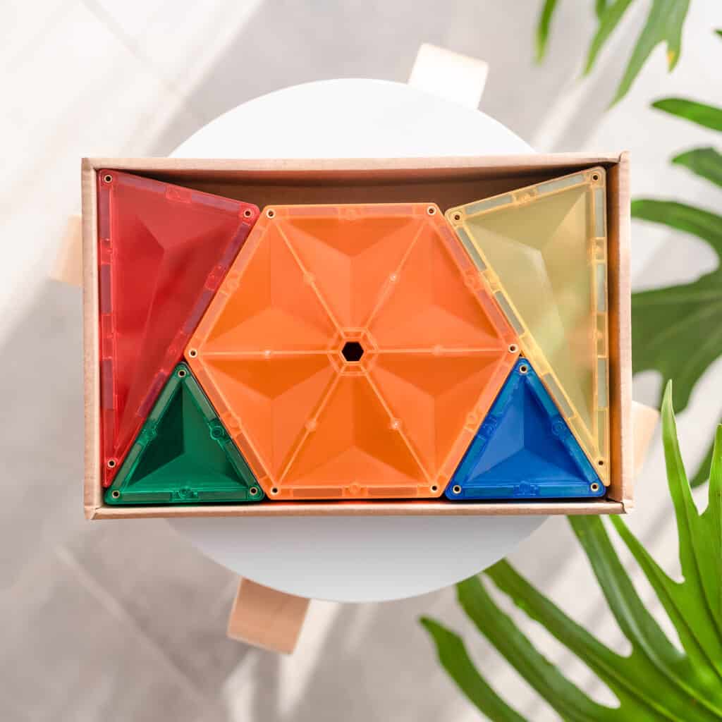 Connetix Magnetic Tiles Rainbow Geometry Pack 30 Piece