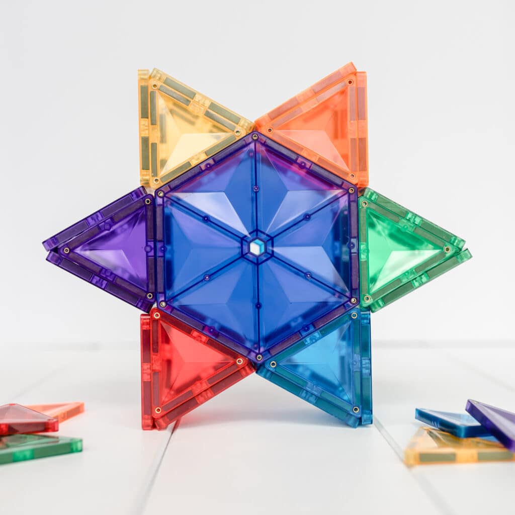 Connetix Magnetic Tiles Rainbow Geometry Pack 30 Piece