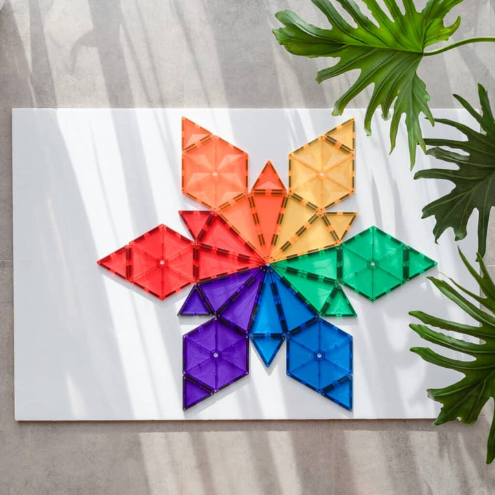 Connetix Magnetic Tiles Rainbow Geometry Pack 30 Piece