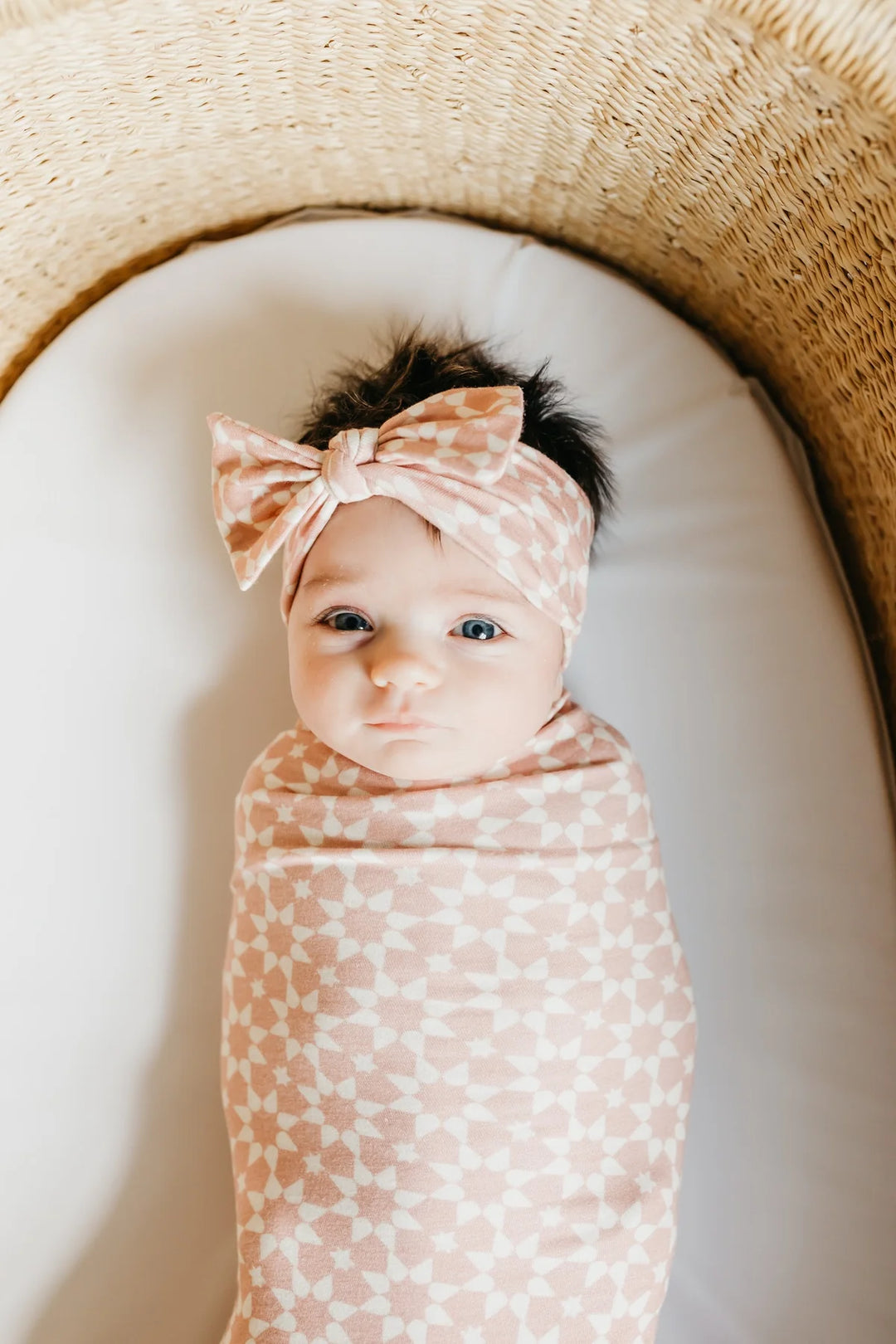 Copper Pearl Adjustable Knit Headband - Star