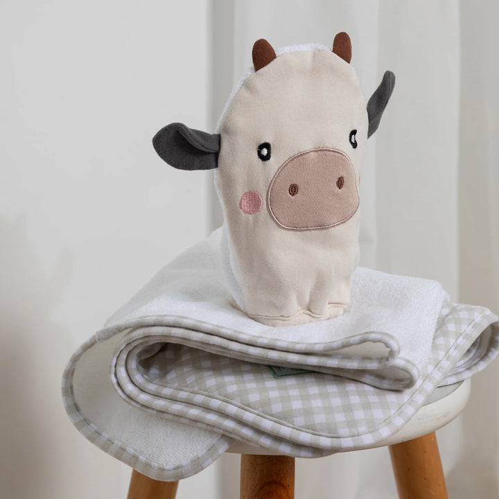 Cotton Bath Mitt - Cow