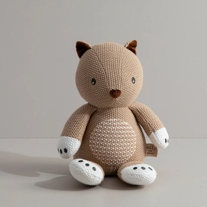 Cotton Knit Toy - Wally the Wombat