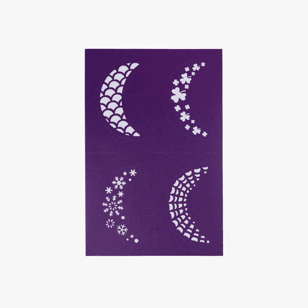 Oh Flossy Reusable Adhesive Face Paint & Makeup Stencils
