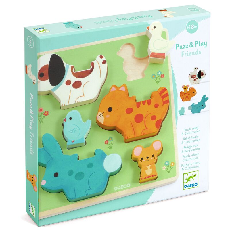 Djeco Puzz and Play Friends Wooden Puzzle