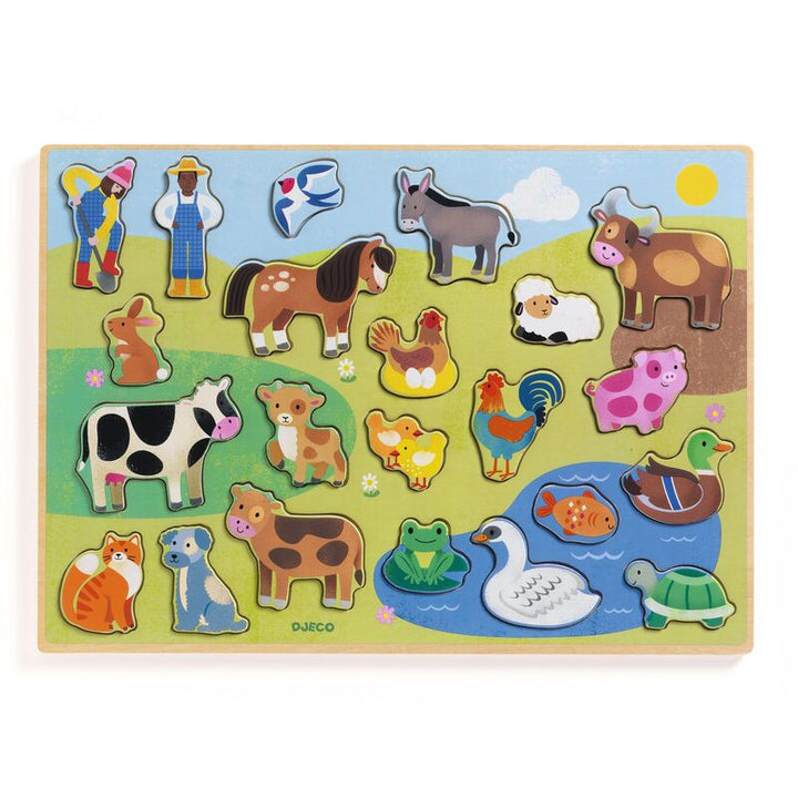 Djeco Jumbo Farm Wooden Puzzle