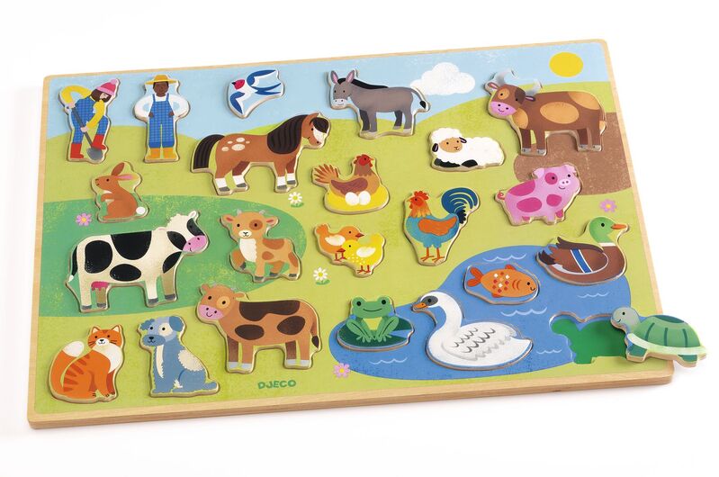 Djeco Jumbo Farm Wooden Puzzle