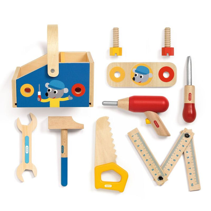 Djeco Wooden Minibrico Toolbox Set