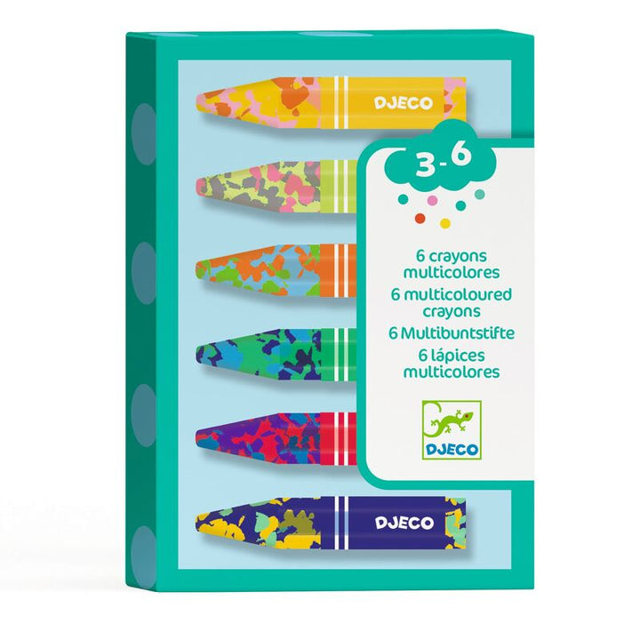 Multicoloured Crayon Set 6 Pack