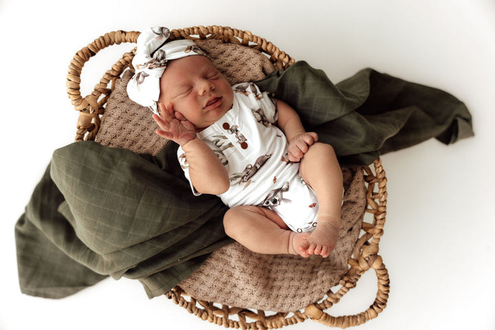 Snuggle Hunny Organic Top Knot Headband - Koala