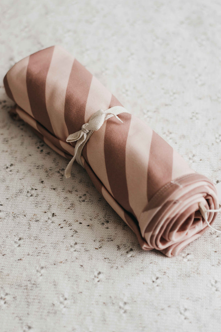 Bencer & Hazelnut Cotton Jersey Swaddle - Sorbet Stripe