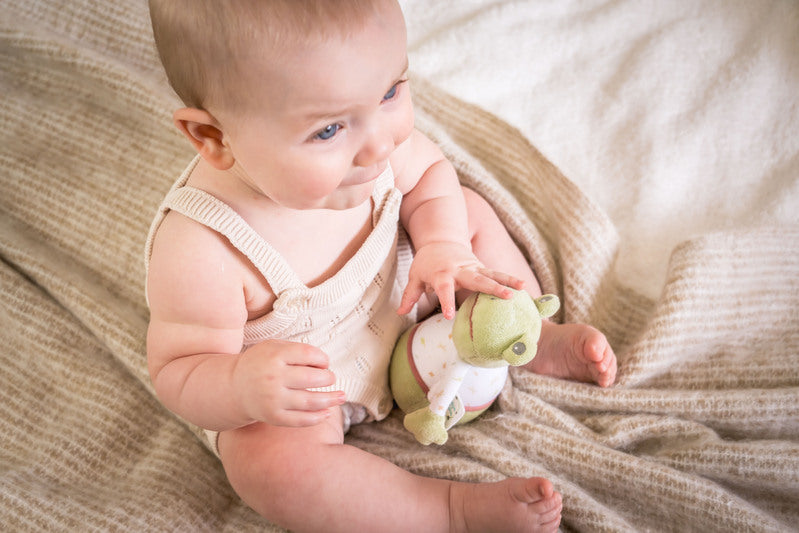Tikiri Organic Gemba Frog Wheeble Wobble Toy