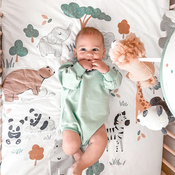 Day at the Zoo 4-Piece Nursery Bedding Set