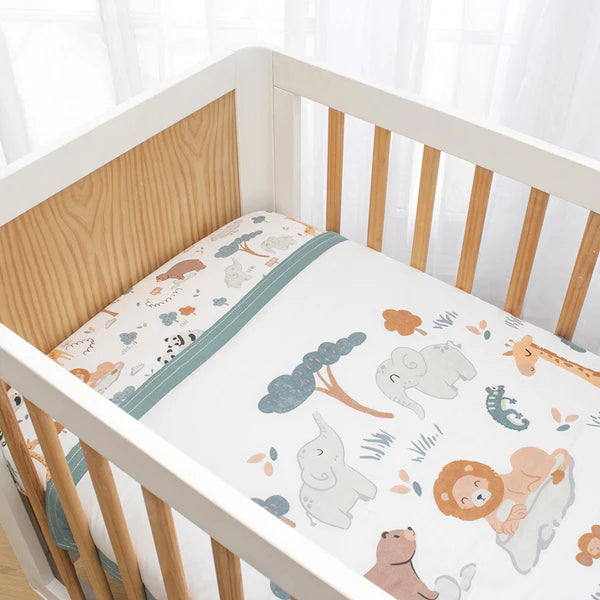 Day at the Zoo 4-Piece Nursery Bedding Set