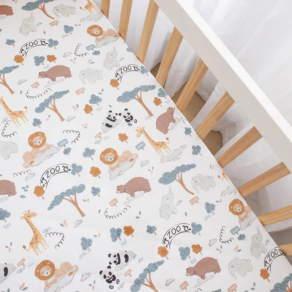 Day at the Zoo 4-Piece Nursery Bedding Set