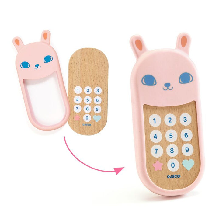 Djeco Baby Cat Handbag with Phone, Keys and Accessories
