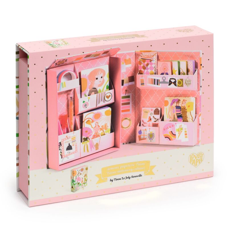 Tinou Stationery Cabinet Kit - PInk Fashion