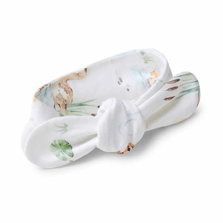 Snuggle Hunny Organic Top Knot Headband - Duck Pond
