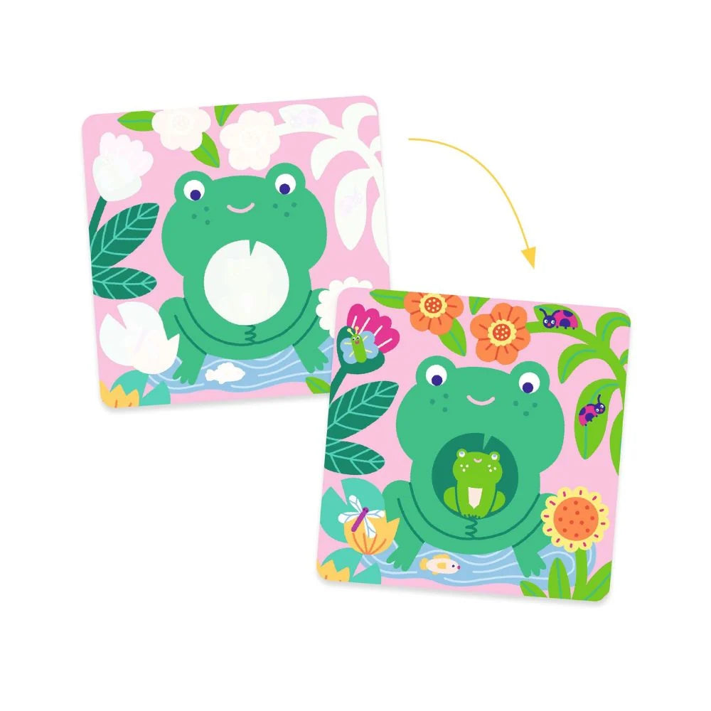 Djeco Magic Colouring Peekaboo! Garden Baby Animals