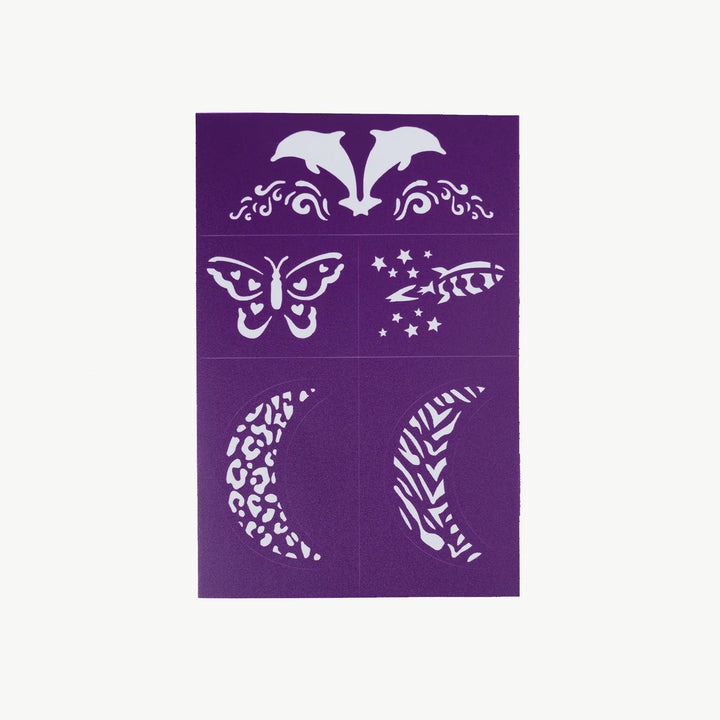 Oh Flossy Reusable Adhesive Face Paint & Makeup Stencils