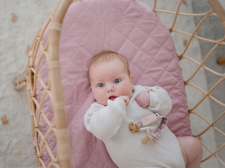 Bambella Waterproof Bassinet Sheet | Dusty Mauve