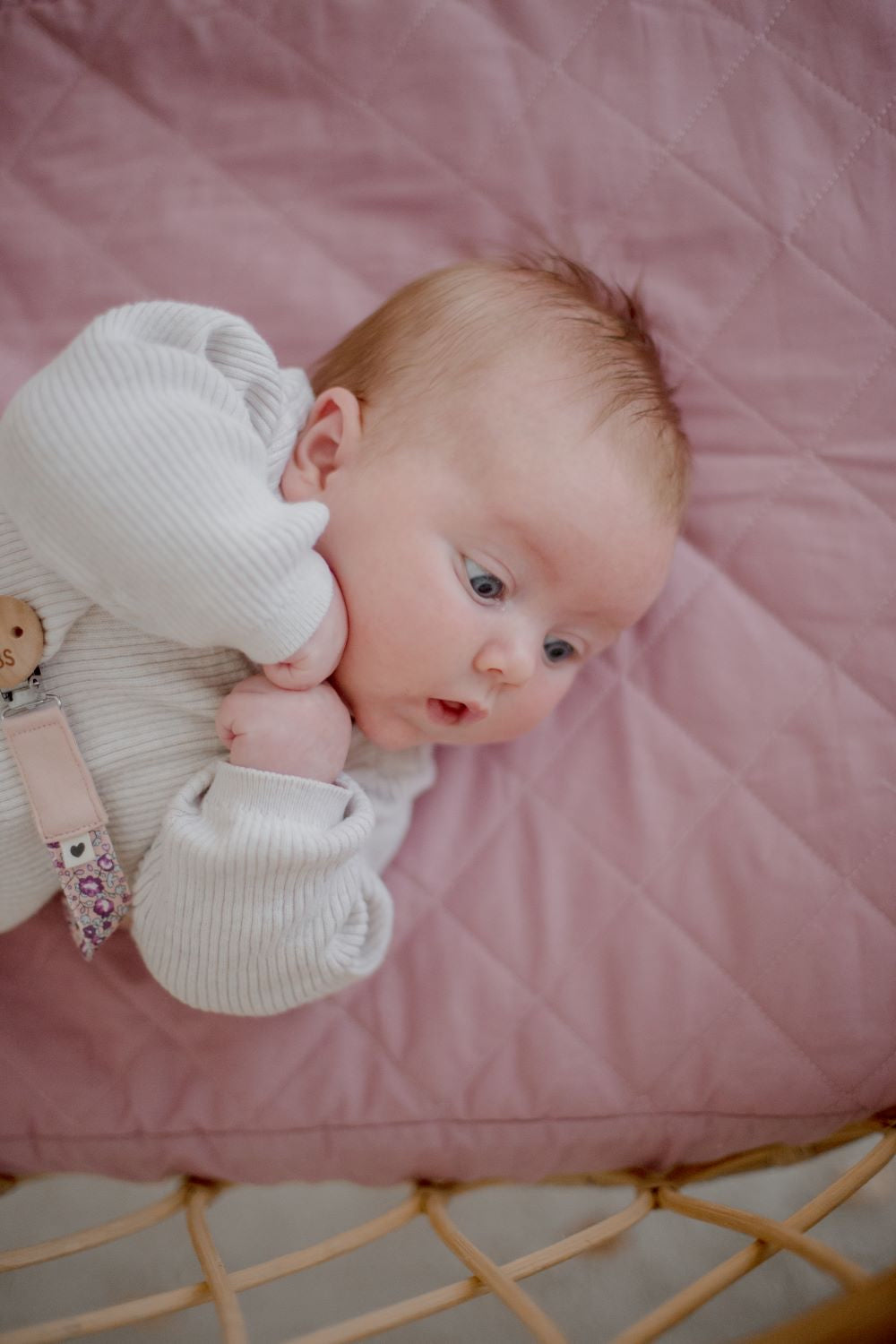 Bambella Waterproof Bassinet Sheet | Dusty Mauve