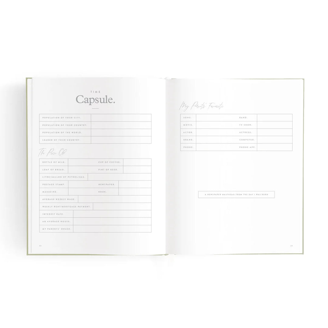 Fox & Fallow Mini Baby Book - Oatmeal