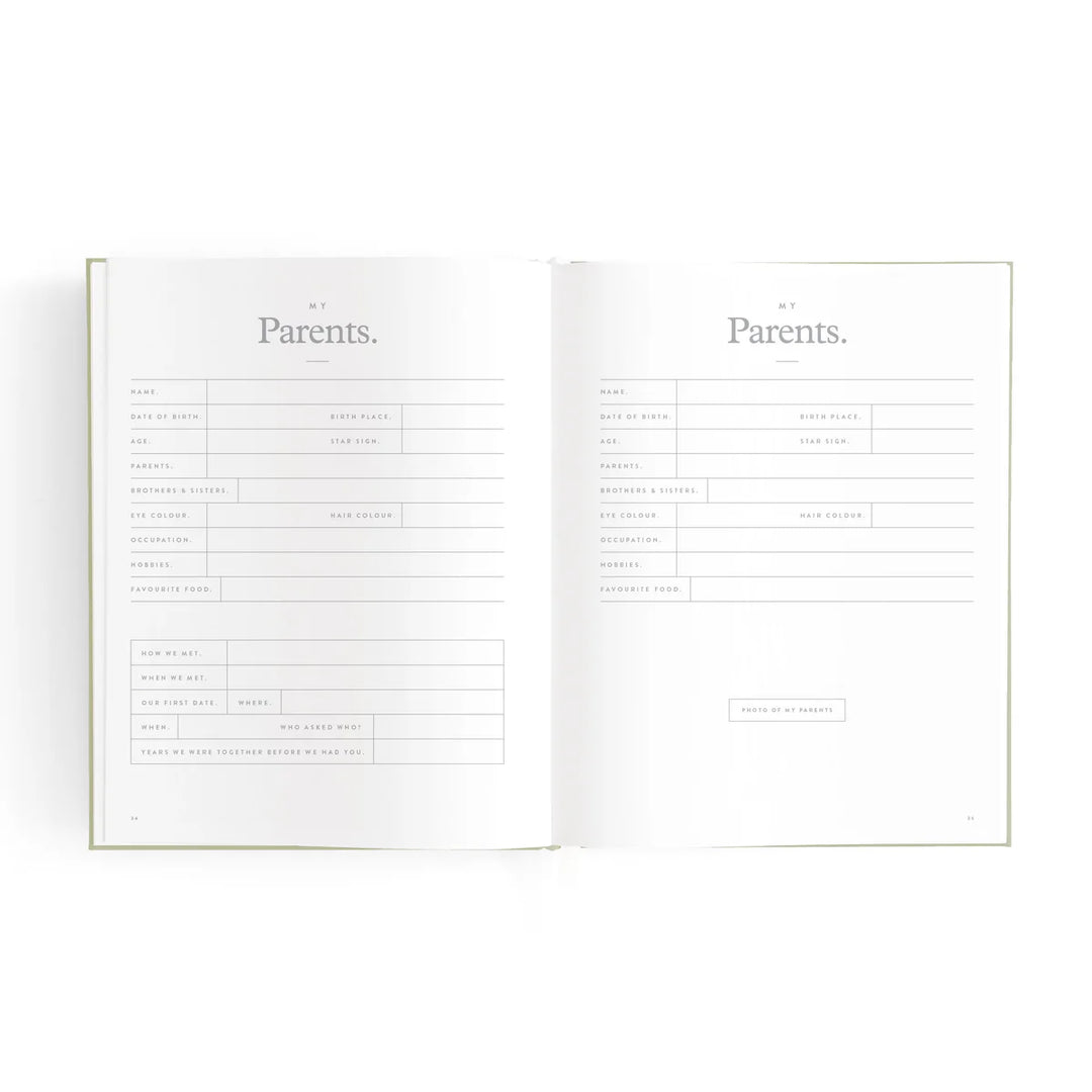 Fox & Fallow Mini Baby Book - Oatmeal