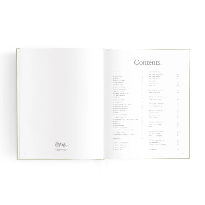 Fox & Fallow Mini Baby Book - Oatmeal