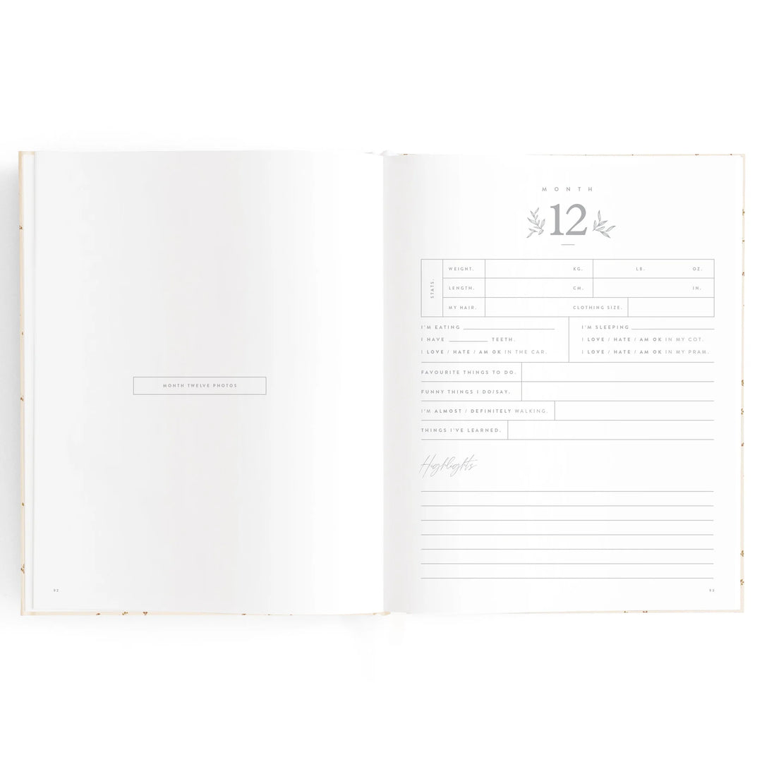 Fox & Fallow Baby Record Book - Pistachio