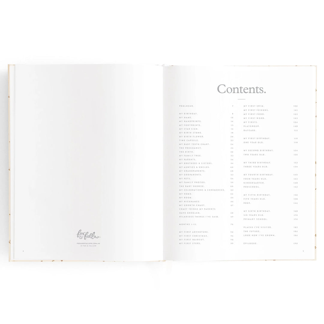 Fox & Fallow Baby Record Book - Pistachio