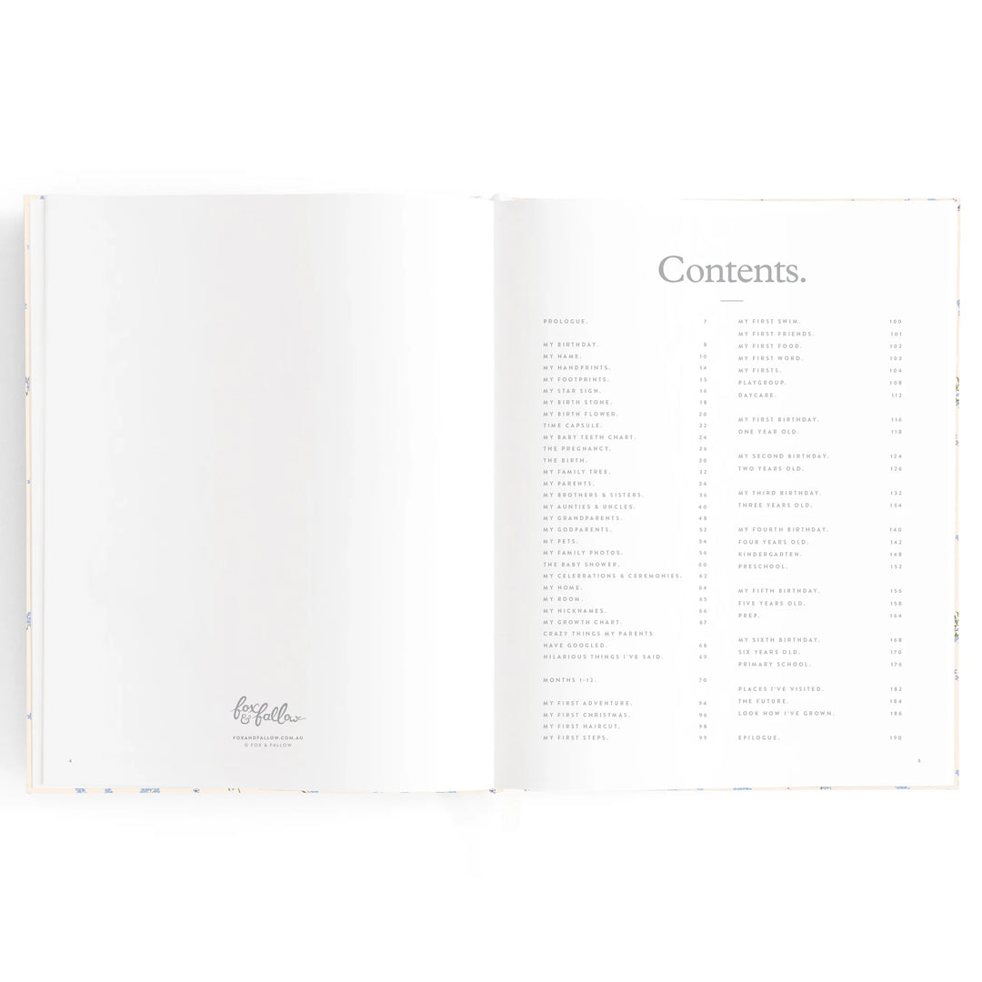 Fox & Fallow Baby Record Book - Cypress