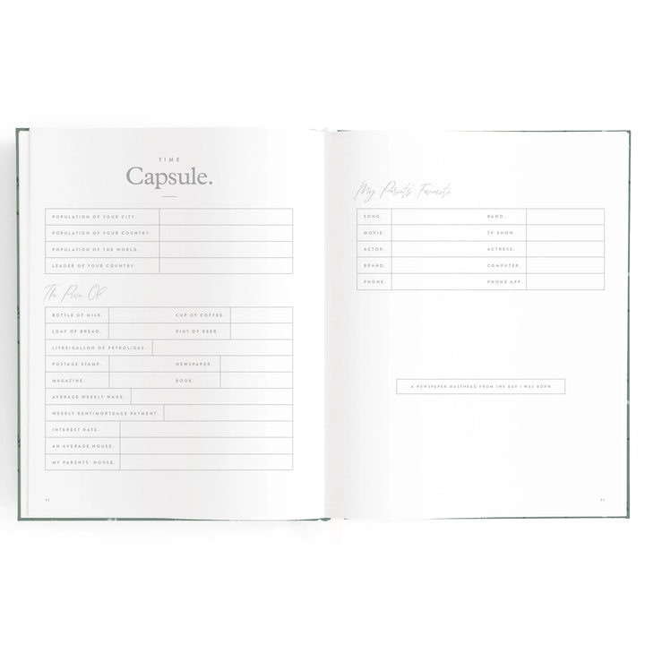 Fox & Fallow Baby Record Book - Pine