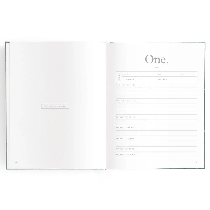 Fox & Fallow Baby Record Book - Pine